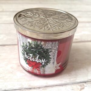 Bath & Body Works 3 Wick Holiday Christmas Scented Warmth & Spices Candle NEW